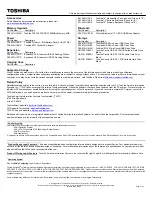 Preview for 2 page of Toshiba S855-S5165 Specifications