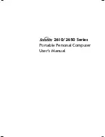 Preview for 1 page of Toshiba SATELLITE 2610 Series User Manual
