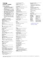 Preview for 1 page of Toshiba Satellite 2775XDVD Product Specifications