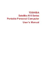 Toshiba Satellite A10 Series User Manual preview