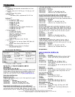 Preview for 2 page of Toshiba Satellite A135-S4499 Specifications