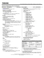 Preview for 1 page of Toshiba Satellite C655D-S50853 Specifications