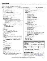 Preview for 1 page of Toshiba Satellite C655D Specifications