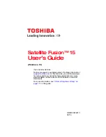 Toshiba satellite fusion 15 series User Manual preview