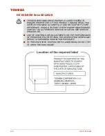 Preview for 18 page of Toshiba SATELLITE L310 User Manual