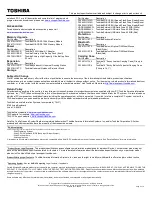 Preview for 2 page of Toshiba Satellite L515 Specifications