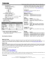 Preview for 2 page of Toshiba Satellite L640 Specifications