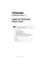 Toshiba Satellite M305-S4991E Resource Manual preview