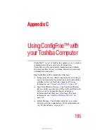 Preview for 195 page of Toshiba Satellite M30X User Manual