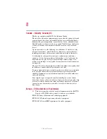 Preview for 8 page of Toshiba Satellite P25 User Manual