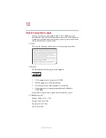 Preview for 12 page of Toshiba Satellite P25 User Manual