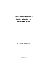 Toshiba Satellite P755 Series Maintenance Manual preview