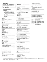 Toshiba Satellite Pro 4260DVD Specification Sheet preview