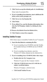 Preview for 20 page of Toshiba Satellite Pro 430 Series Reconfiguration Manual