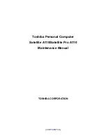 Preview for 1 page of Toshiba Satellite Pro A110 Maintenance Manual