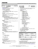 Preview for 1 page of Toshiba Satellite Pro C650-SP5016L Specifications