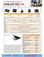 Preview for 2 page of Toshiba Satellite Pro L100 Specifications