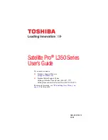 Toshiba Satellite Pro L350 Series User Manual preview