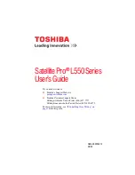 Toshiba Satellite Pro L550 User Manual preview