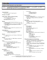 Preview for 1 page of Toshiba Satellite R10-S820 Specification Sheet