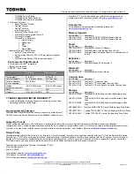 Preview for 2 page of Toshiba Satellite R840 Series Specifications