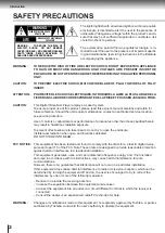 Preview for 6 page of Toshiba SD-2050 Service Manual