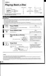 Preview for 16 page of Toshiba SD-3006 Owner'S Manual