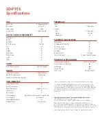 Preview for 2 page of Toshiba SD P91S - DVD Player - 9 Specification Sheet