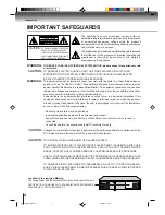 Preview for 2 page of Toshiba SD-V392 - DVD/VCR Combo Owner'S Manual