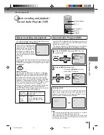 Preview for 39 page of Toshiba SD-V392 - DVD/VCR Combo Owner'S Manual