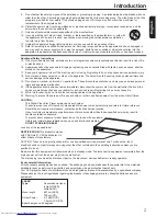 Preview for 3 page of Toshiba SD3300 Owner'S Manual