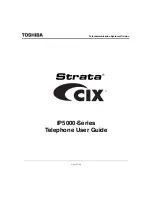 Preview for 1 page of Toshiba Strata CIX IP5000 Series User Manual