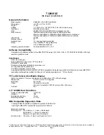 Toshiba T-Series T3200sxc Specifications preview