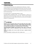 Preview for 47 page of Toshiba T1000 Series Installation And Operation Manual