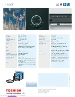 Preview for 2 page of Toshiba TDP-XP2 Specifications