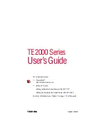 Toshiba TE2000 User Manual preview