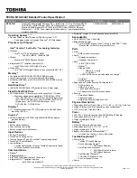 Preview for 1 page of Toshiba Tecra M10-S3401 Specifications