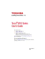 Toshiba Tecra M10 Series User Manual preview