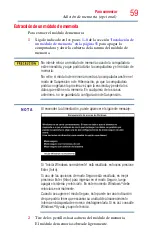 Preview for 59 page of Toshiba Tecra R950 (Spanish) Manual Del Usuario