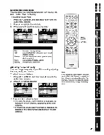 Preview for 41 page of Toshiba TheaterWide 20HL67 Owner'S Manual