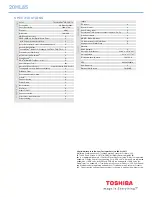 Preview for 2 page of Toshiba TheaterWide 20HL85 Specifications