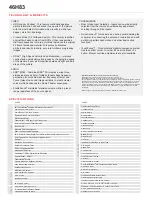 Preview for 2 page of Toshiba TheaterWide 46H83 Specifications