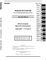 Preview for 1 page of Toshiba TOSVERT VF-nC1 Instruction Manual