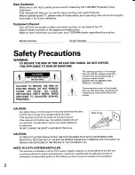 Preview for 2 page of Toshiba TP55C80 Owner'S Manual