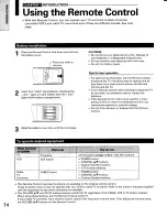 Preview for 14 page of Toshiba TP55C80 Owner'S Manual