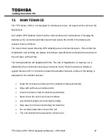 Preview for 35 page of Toshiba TPS0A0700AXA Installation And Operation Manual