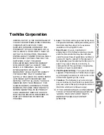 Preview for 8 page of Toshiba TS705 User Manual