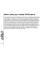 Preview for 13 page of Toshiba TS705 User Manual