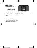 Preview for 2 page of Toshiba TY-AS100TW Operation Manual