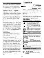 Preview for 29 page of Toshiba TY-ASC66 Operation Manual